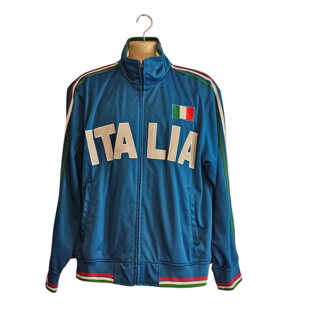 Blue Italia Full Zip Men's Track Jacket Size: XL Has Broken Zipper Pull Tab